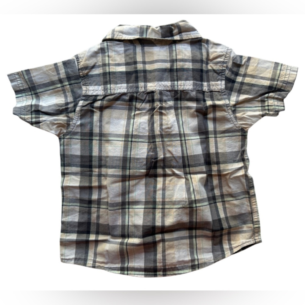 Gymboree Plaid Short Sleeve Button-Up Shirt - Picture 3 of 4
